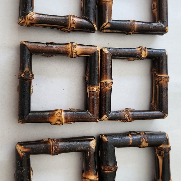 Set of 6 Natural Bamboo Napkin Rings - Picture 4 of 4